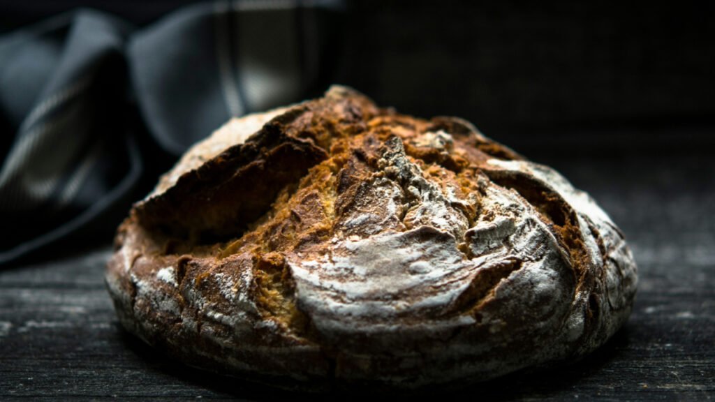 Homemade artisan bread loaf
