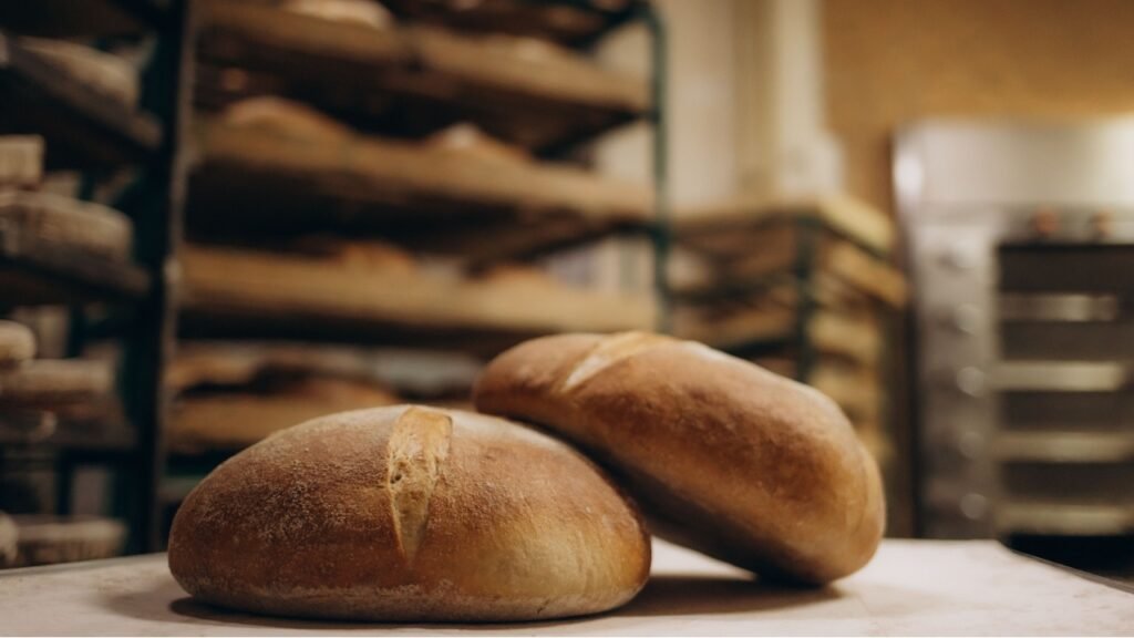 Fresh bread from cereals with seeds from a bakery. Healthy and nutritious food. The product contains carbohydrates.