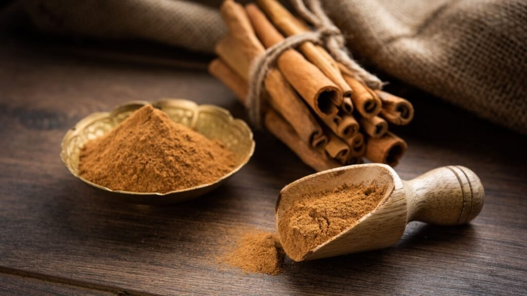 Cinnamon sticks and powder also known as Dalchini dust, Important ingradient from Indian spices