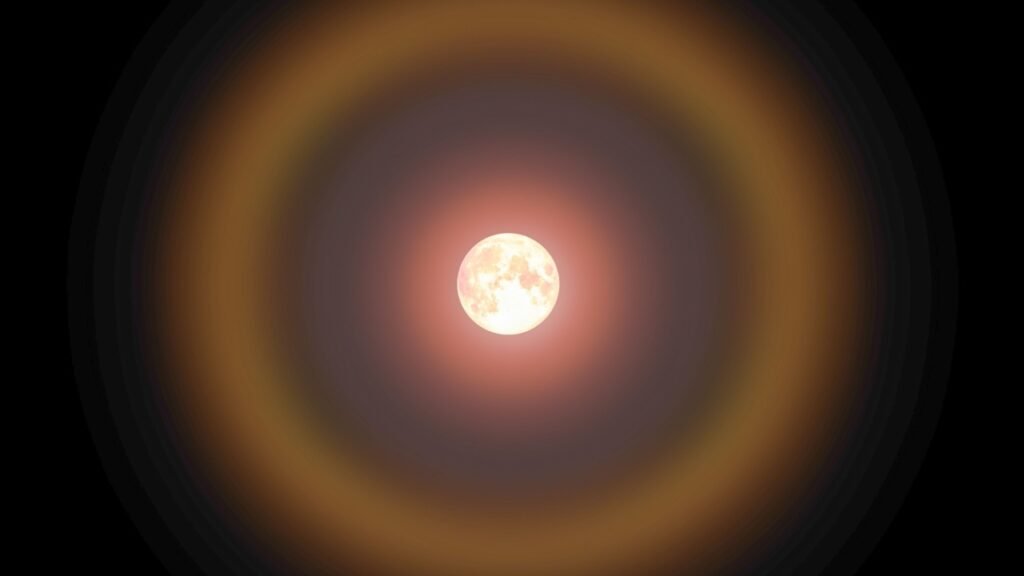 Full blood moon and corona in night sky, Elements of this image furnished by NASA